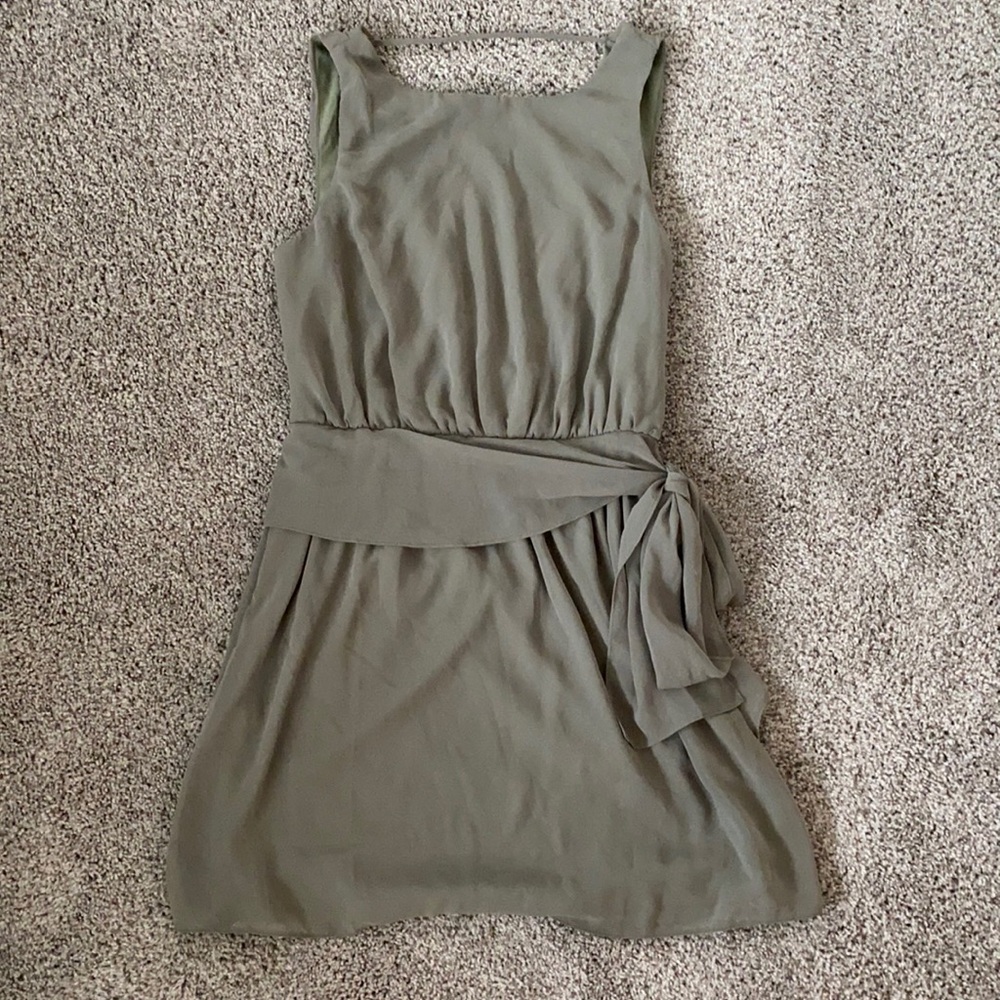 ASOS NWT green backless mini dress w sash